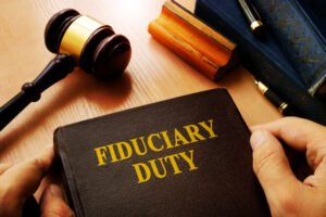 hands holding fiduciary duty in an court