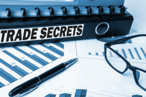 trade secrets concept on document folder